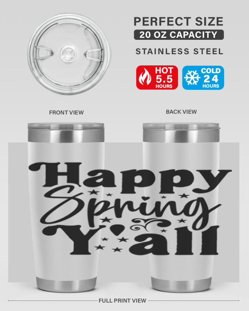 Happy Spring Y'all 164#- spring- Tumbler