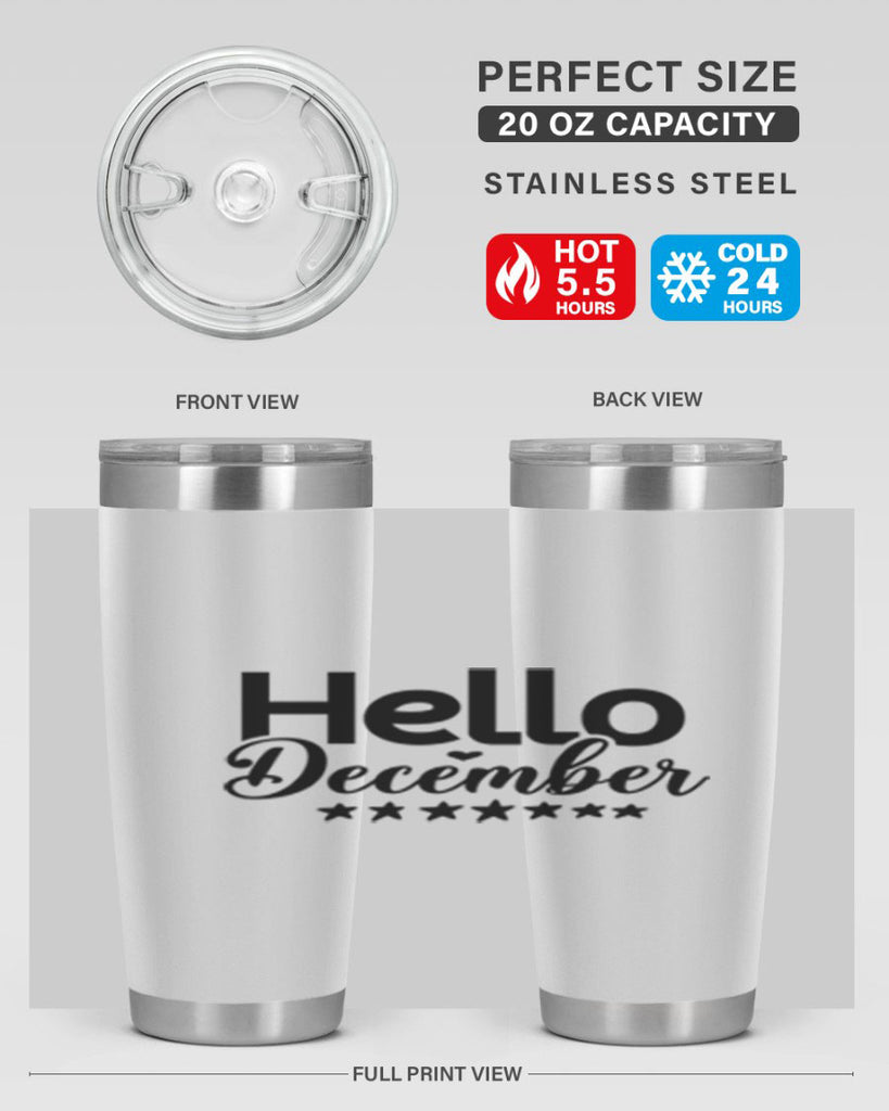 Hello December 156#- winter- Tumbler