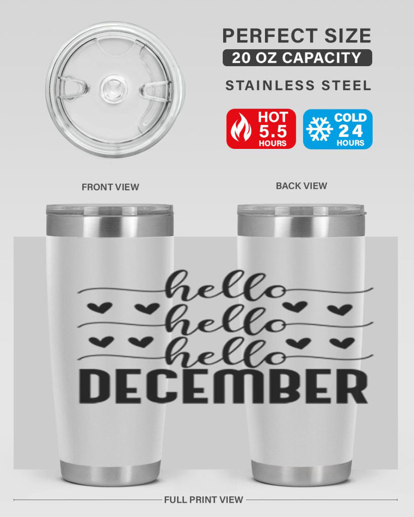 Hello December 157#- winter- Tumbler