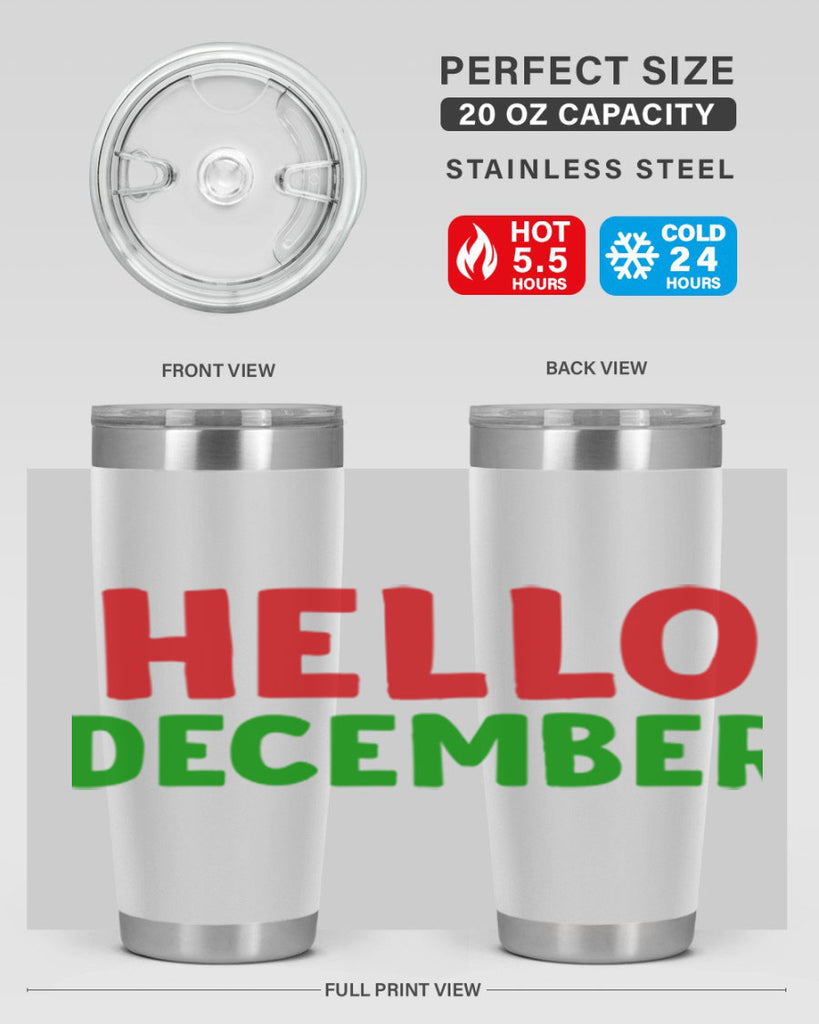 Hello December 158#- winter- Tumbler