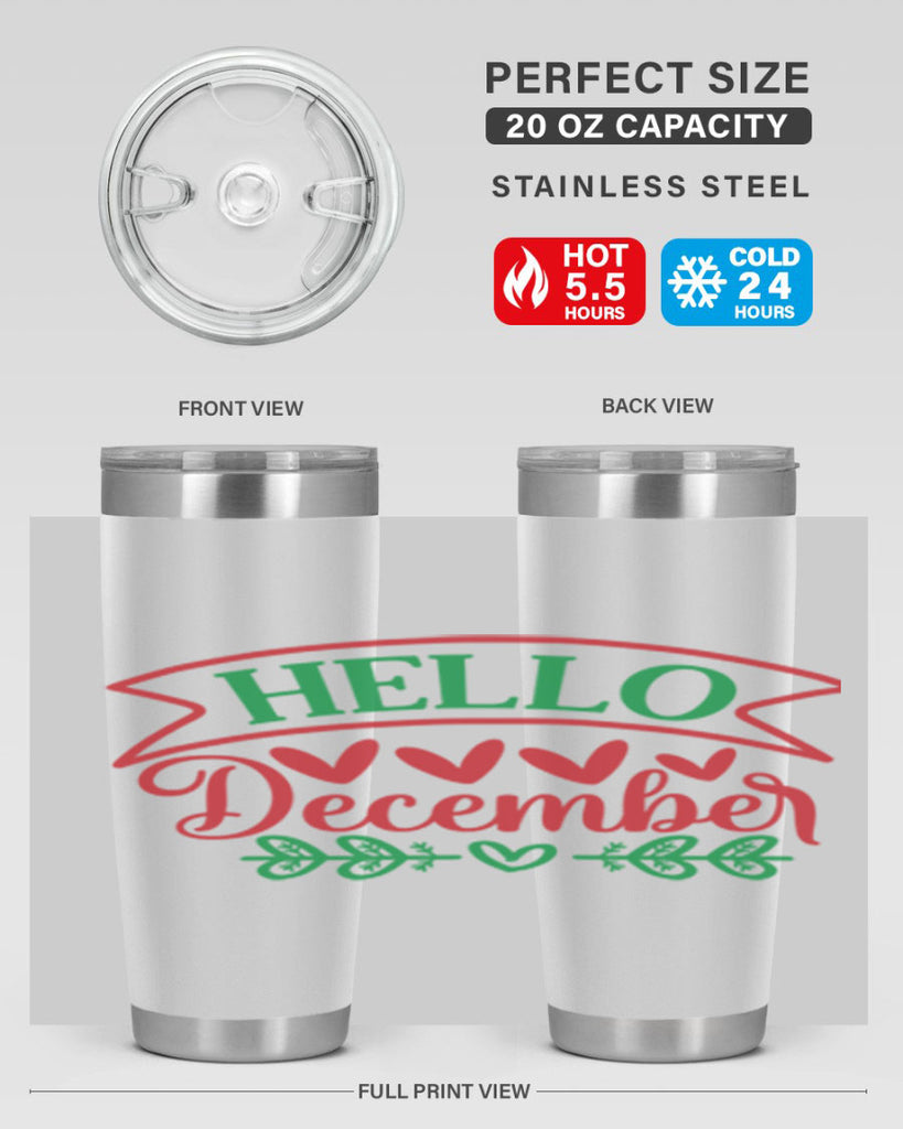 Hello December 159#- winter- Tumbler
