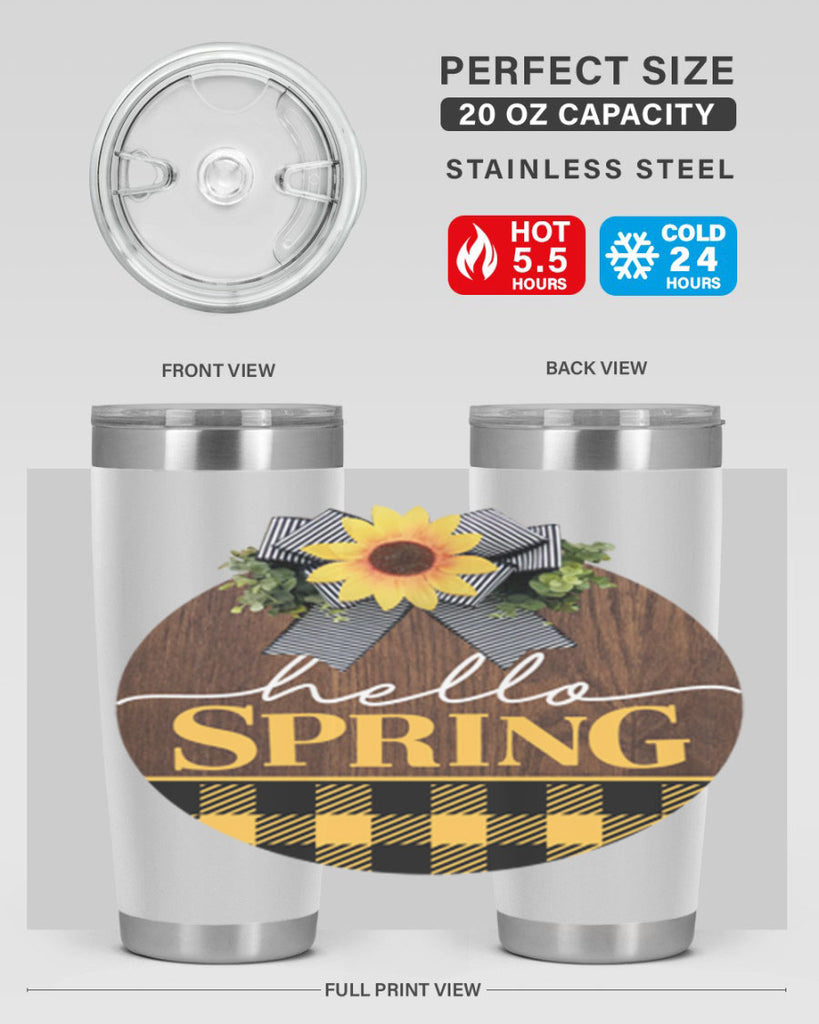 Hello Spring plaid Mockup 204#- spring- Tumbler