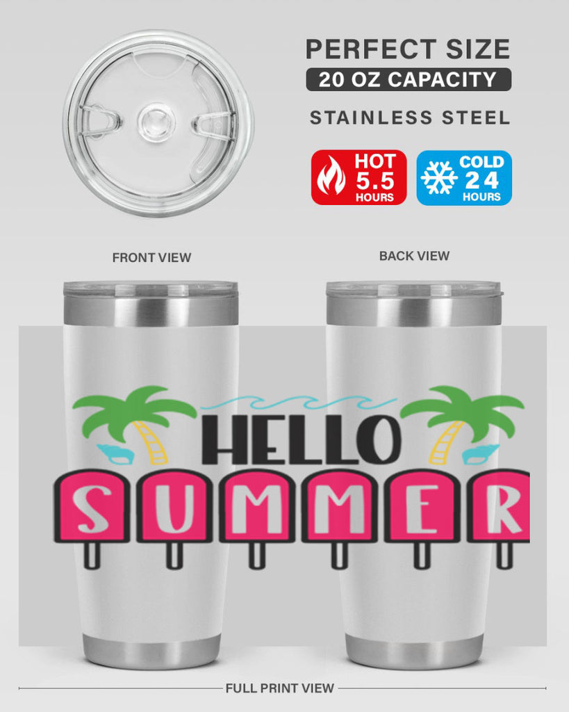 Hello Summer Style 39#- summer- Tumbler