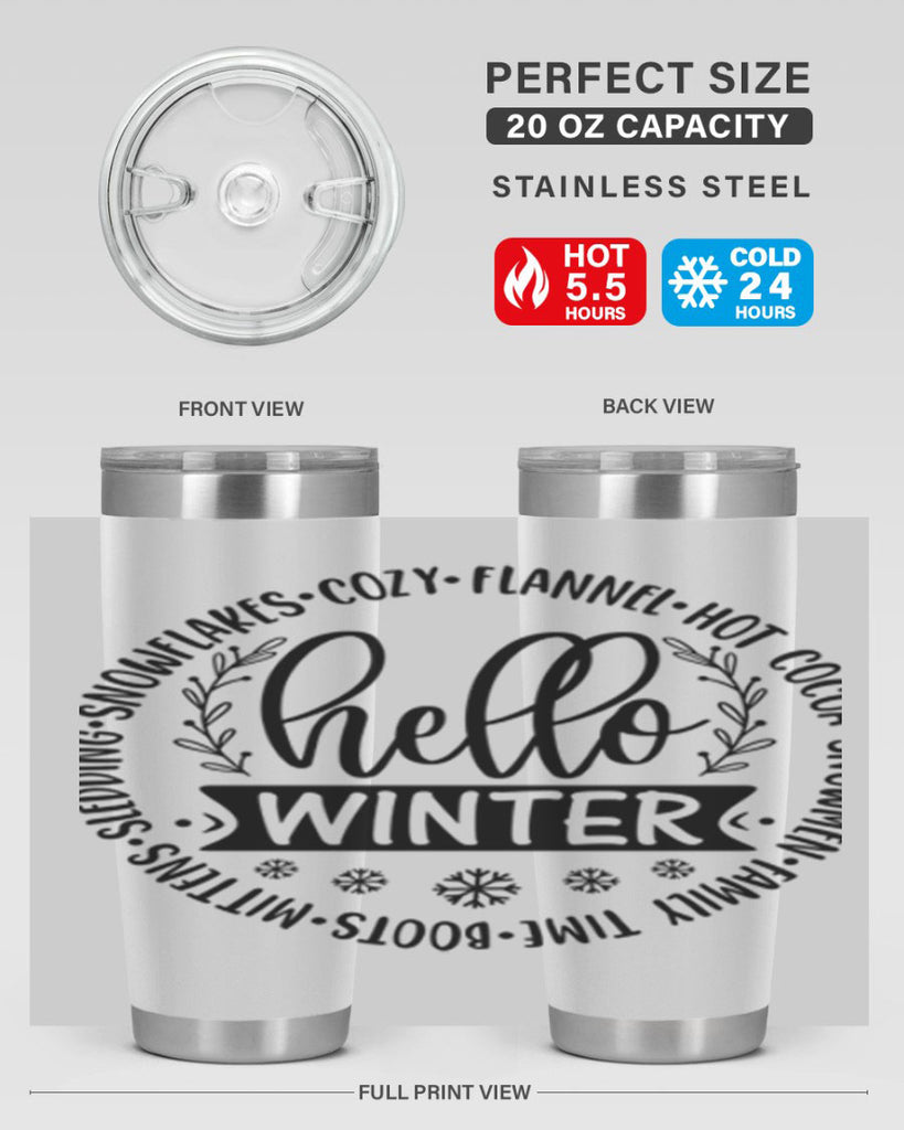 Hello Winter 163#- winter- Tumbler