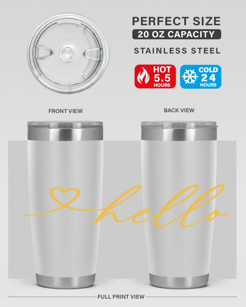 Hello heart183#- spring- Tumbler