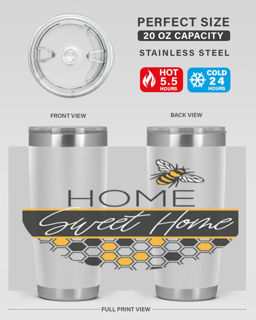 Home Sweet Home Bee and hive pattern243#- spring- Tumbler