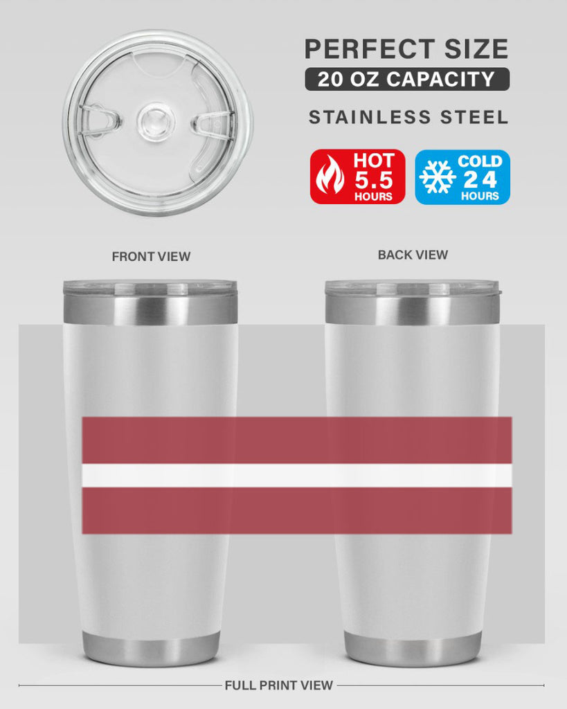 Latvia 104#- world flags- Tumbler