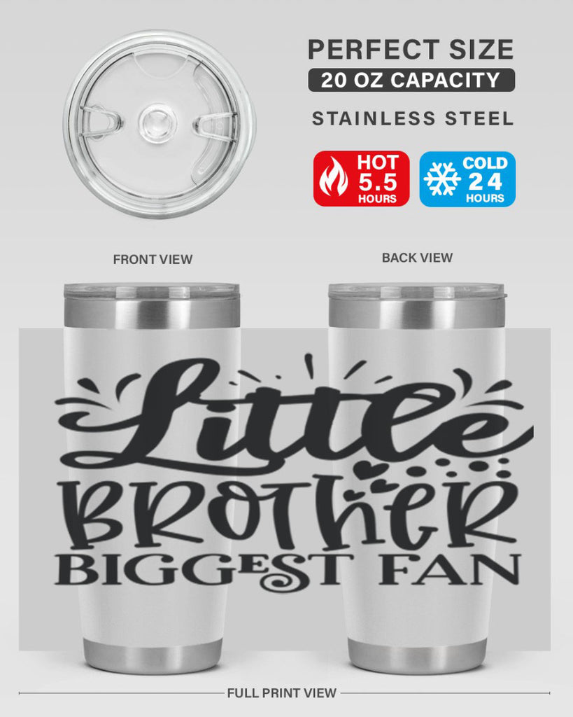 Little Brother Biggest Fan 2056#- baseball- Tumbler