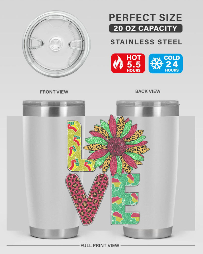 Love Juneteenth Day Fist Sunflower Png 7#- Juneteenth- tumbler