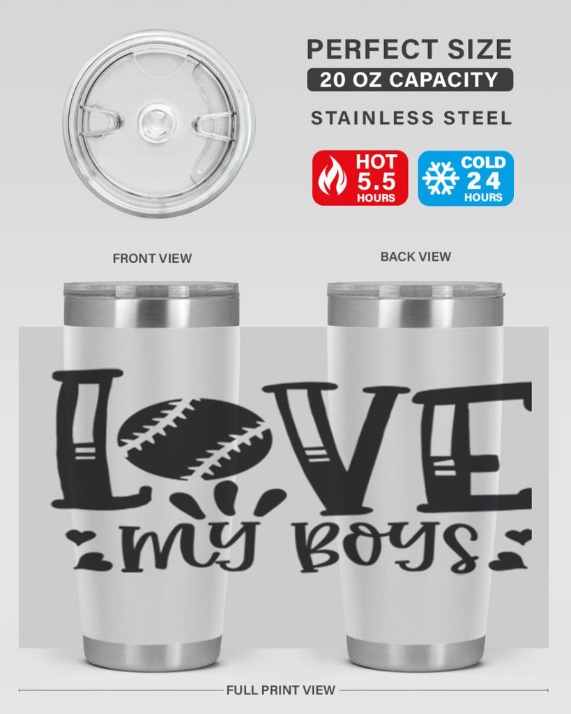 Love My Boys 2053#- baseball- Tumbler