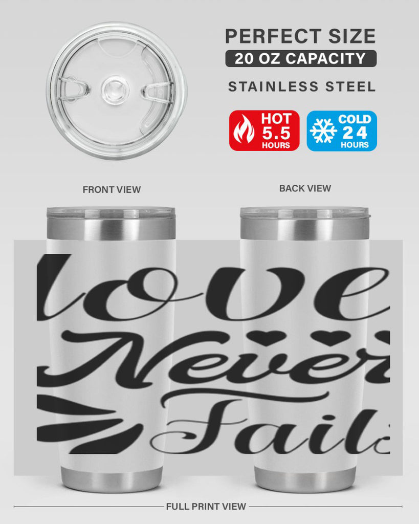 Love Never Fails 316#- winter- Tumbler
