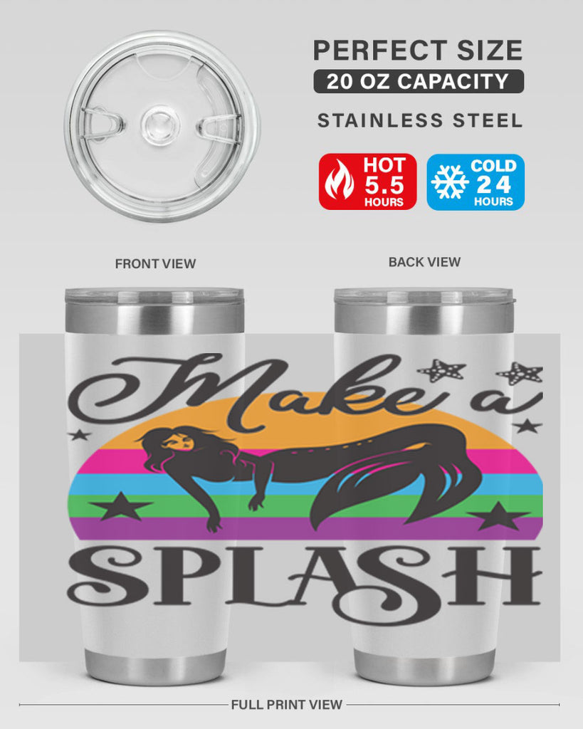 Make a splash 313#- mermaid- Tumbler
