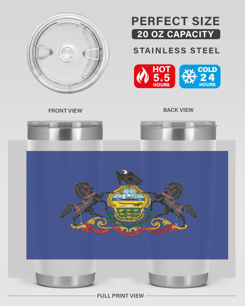 Pensilvania 14#- Us Flags- Tumbler