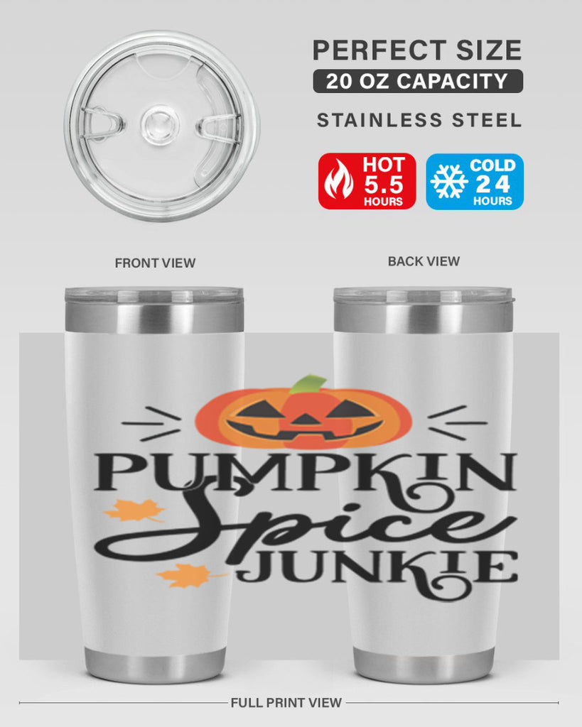 Pumpkinspicejunkie 568#- fall- Tumbler
