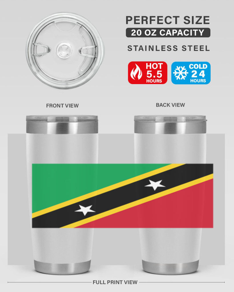 Saint Kitts and Nevis 52#- world flags- Tumbler