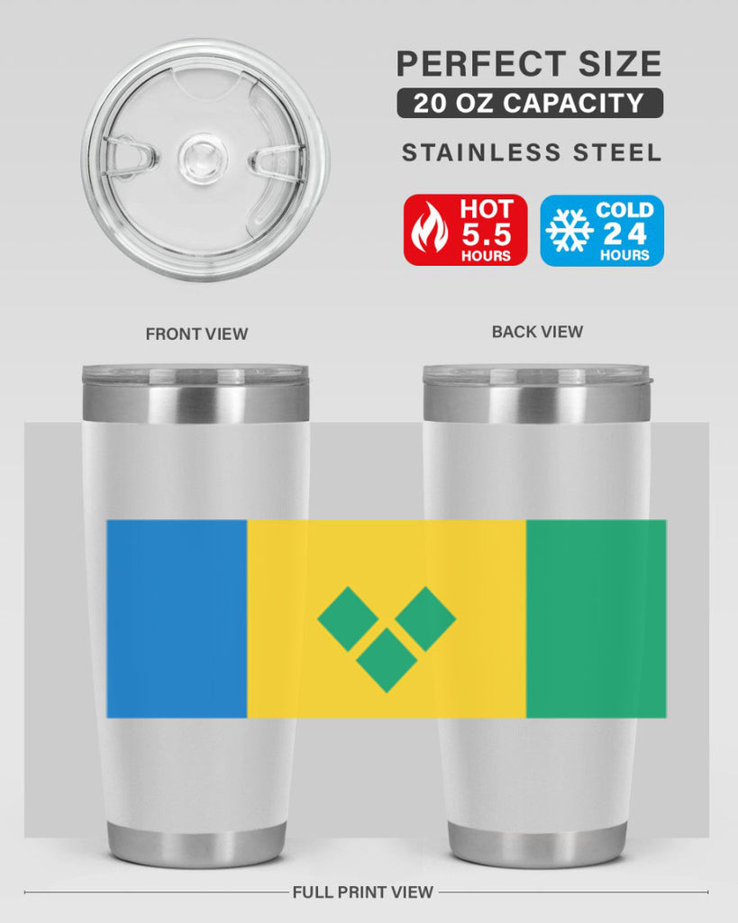 Saint Vincent and the Grenadines 50#- world flags- Tumbler