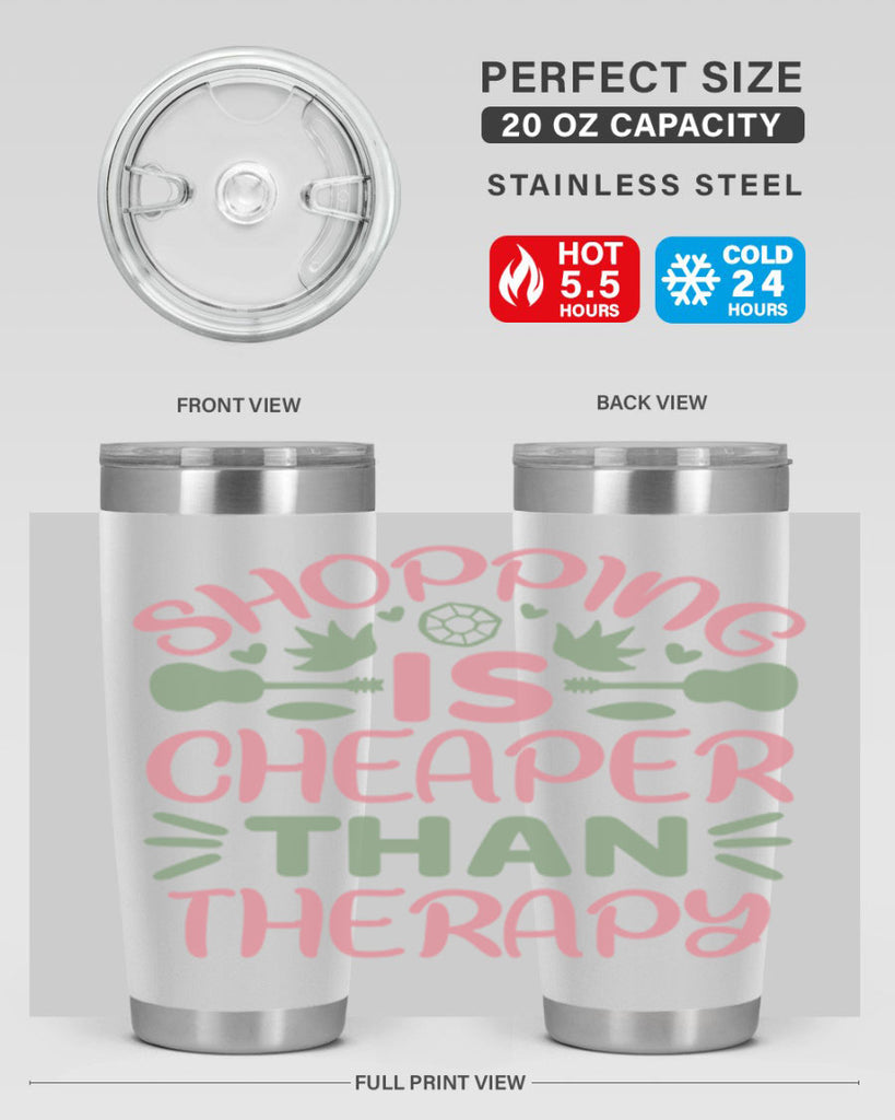Shopping Is Cheaper Than Therapy 143#- fashion- Cotton Tank