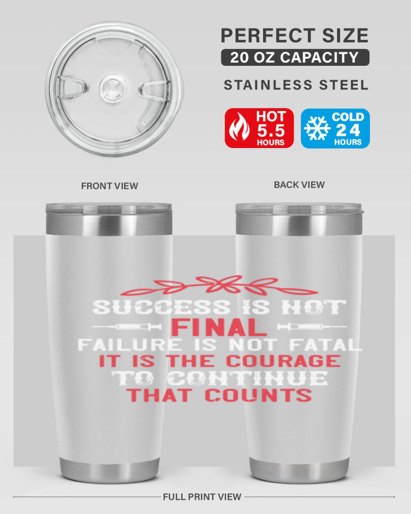 Success is not final Failure is not fatal Style 266#- nurse- tumbler