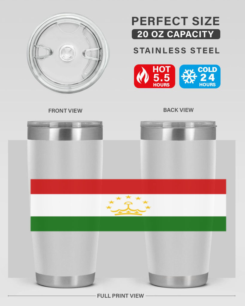 Tajikistan 25#- world flags- Tumbler