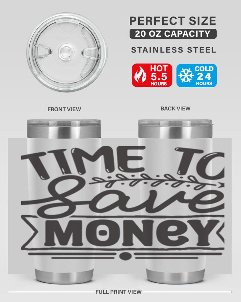 Time to save money 414#- winter- Tumbler