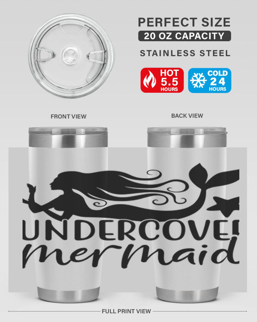 Undercover mermaid 657#- mermaid- Tumbler