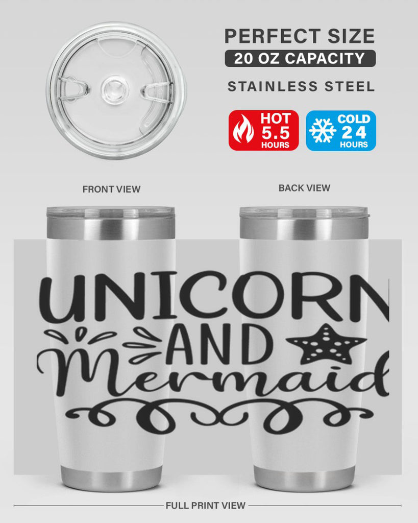 Unicorn And Mermaid 658#- mermaid- Tumbler