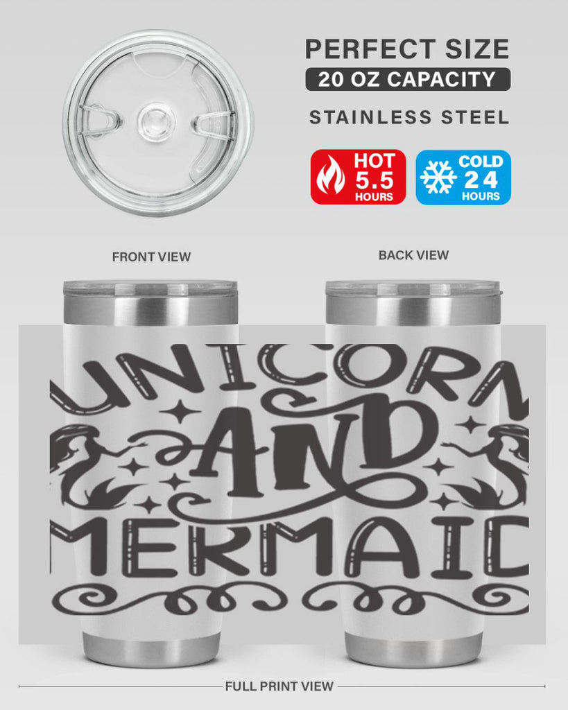 Unicorn and mermaid 660#- mermaid- Tumbler