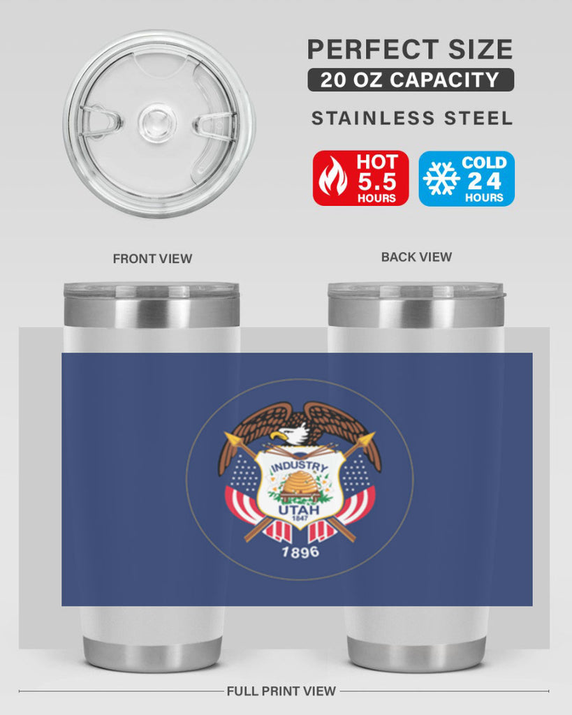 Utah 8#- Us Flags- Tumbler