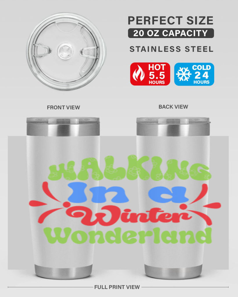 Walking in a winter wonderland 439#- winter- Tumbler