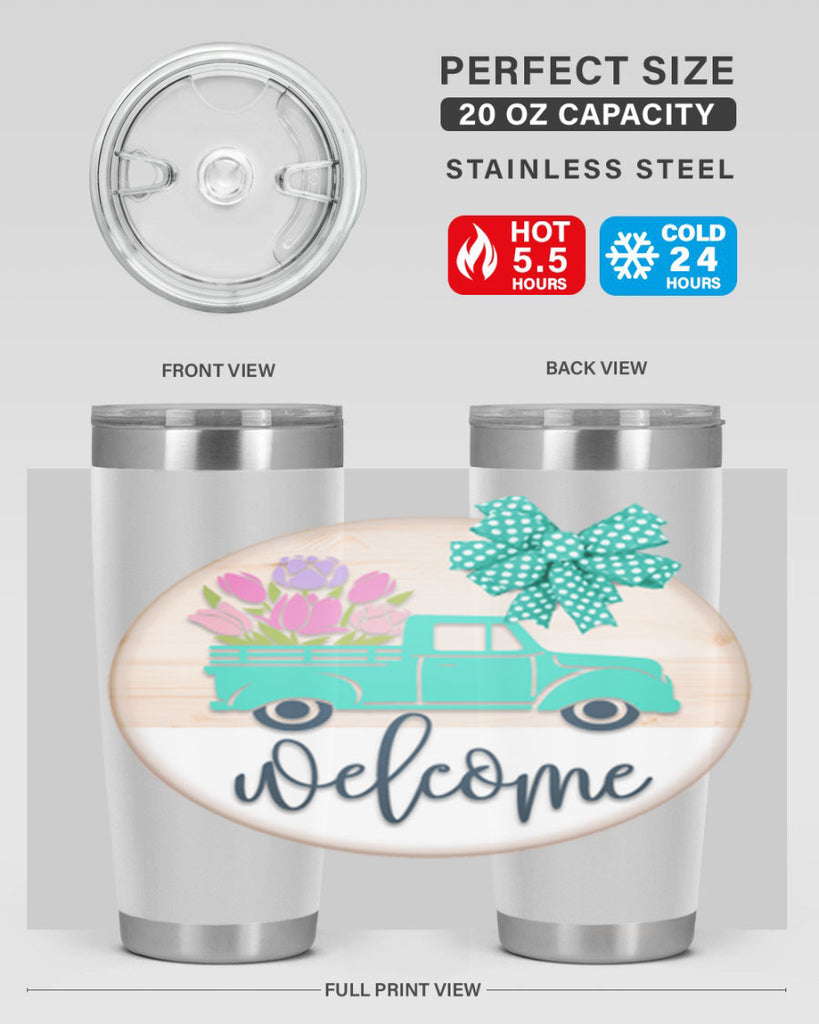 Welcome spring truck Mockup578#- spring- Tumbler