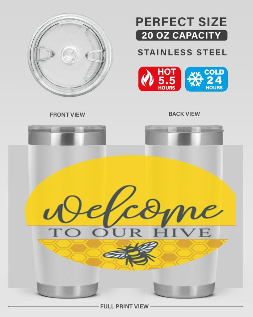 Welcome to our Hive complete yellow590#- spring- Tumbler