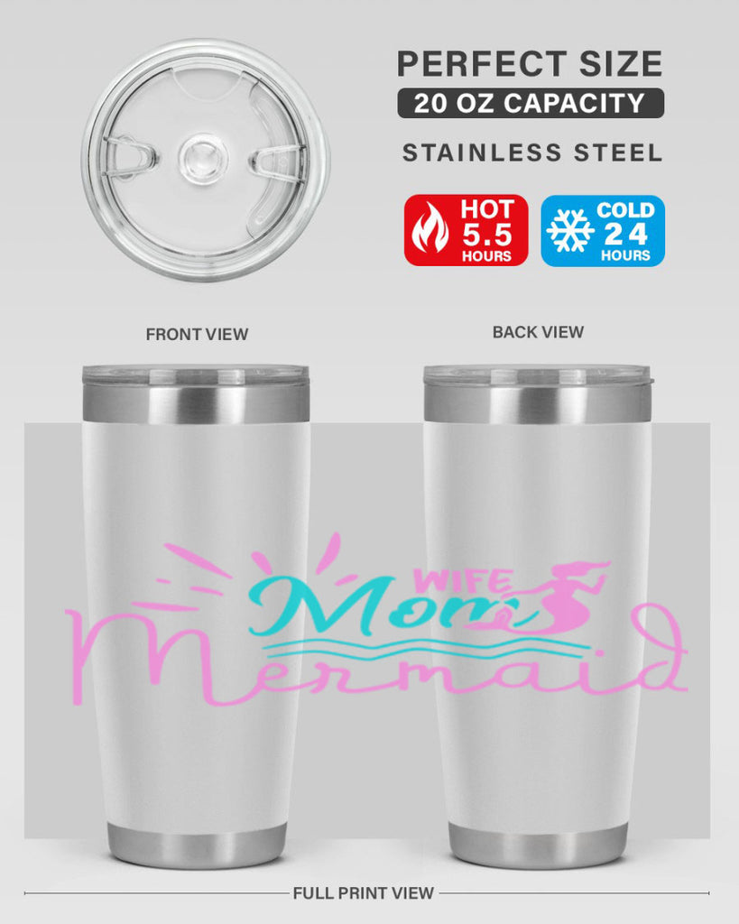 Wife Mom Mermaid 672#- mermaid- Tumbler