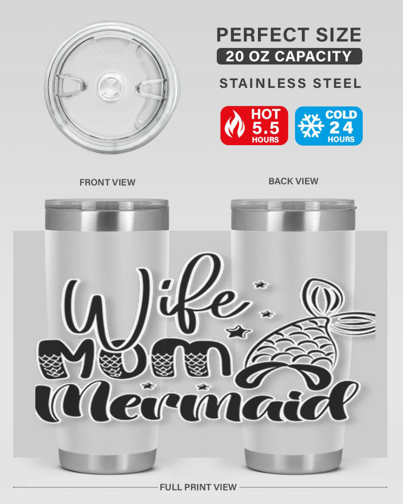Wife Mom Mermaid 675#- mermaid- Tumbler