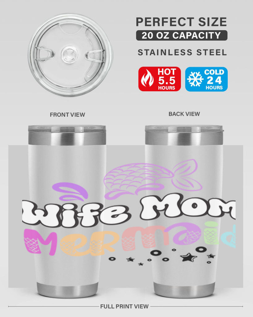 Wife Mom Mermaid 676#- mermaid- Tumbler