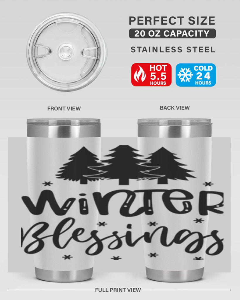 Winter Blessings 489#- winter- Tumbler