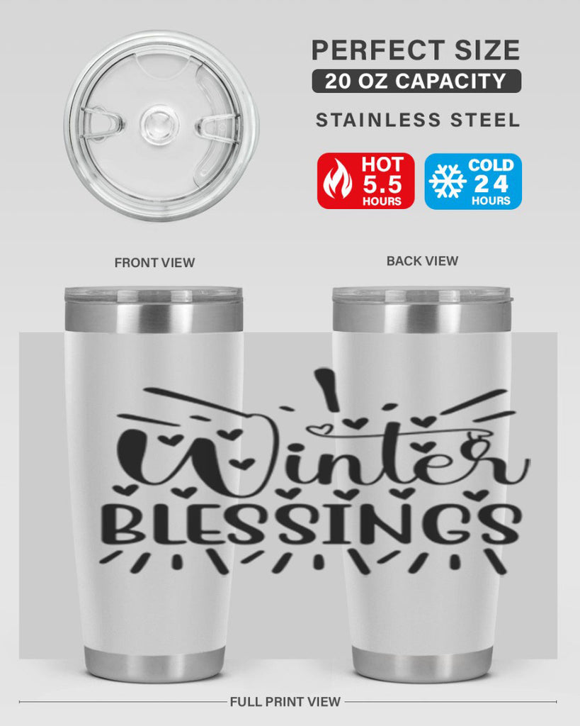 Winter Blessings 491#- winter- Tumbler