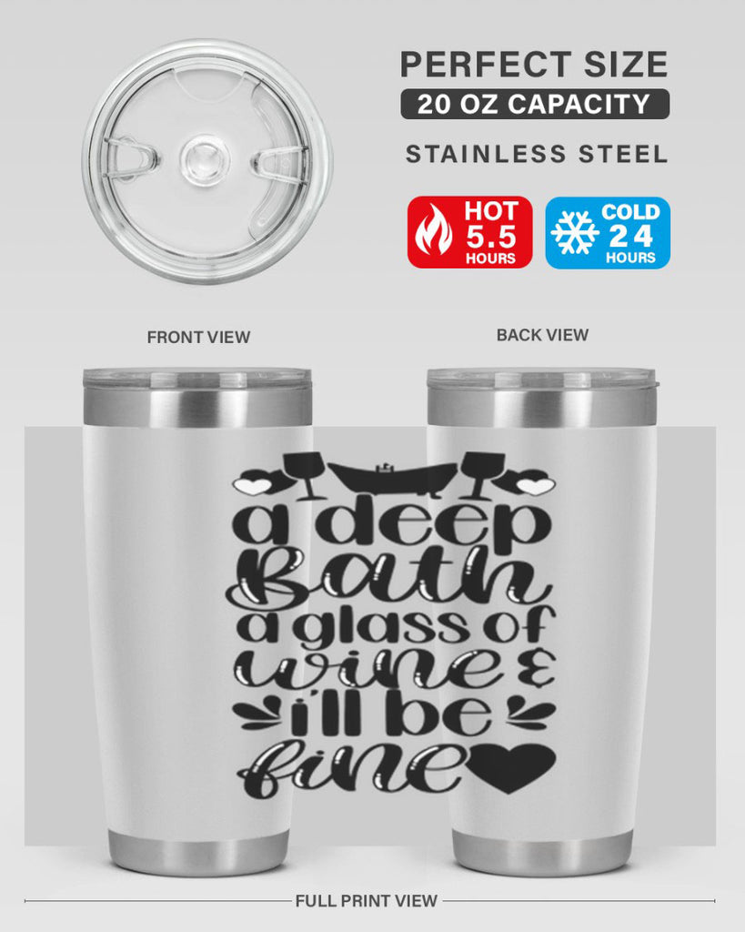a deep bath a glass 48#- bathroom- Tumbler