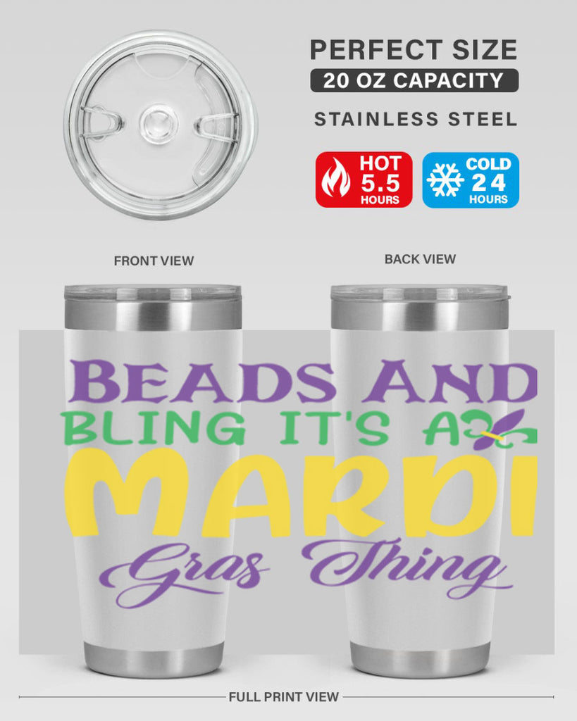 beads and bling its a mardi gras thing 86#- mardi gras- Tumbler