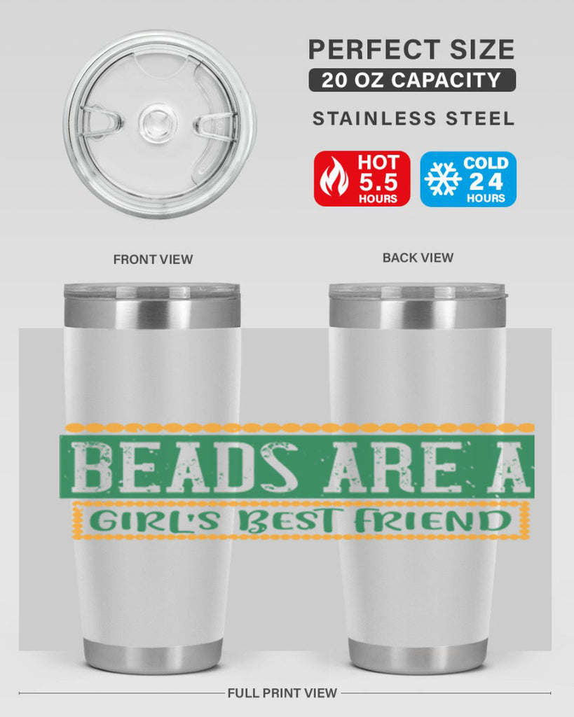 beads are a girls best friend 29#- mardi gras- Tumbler