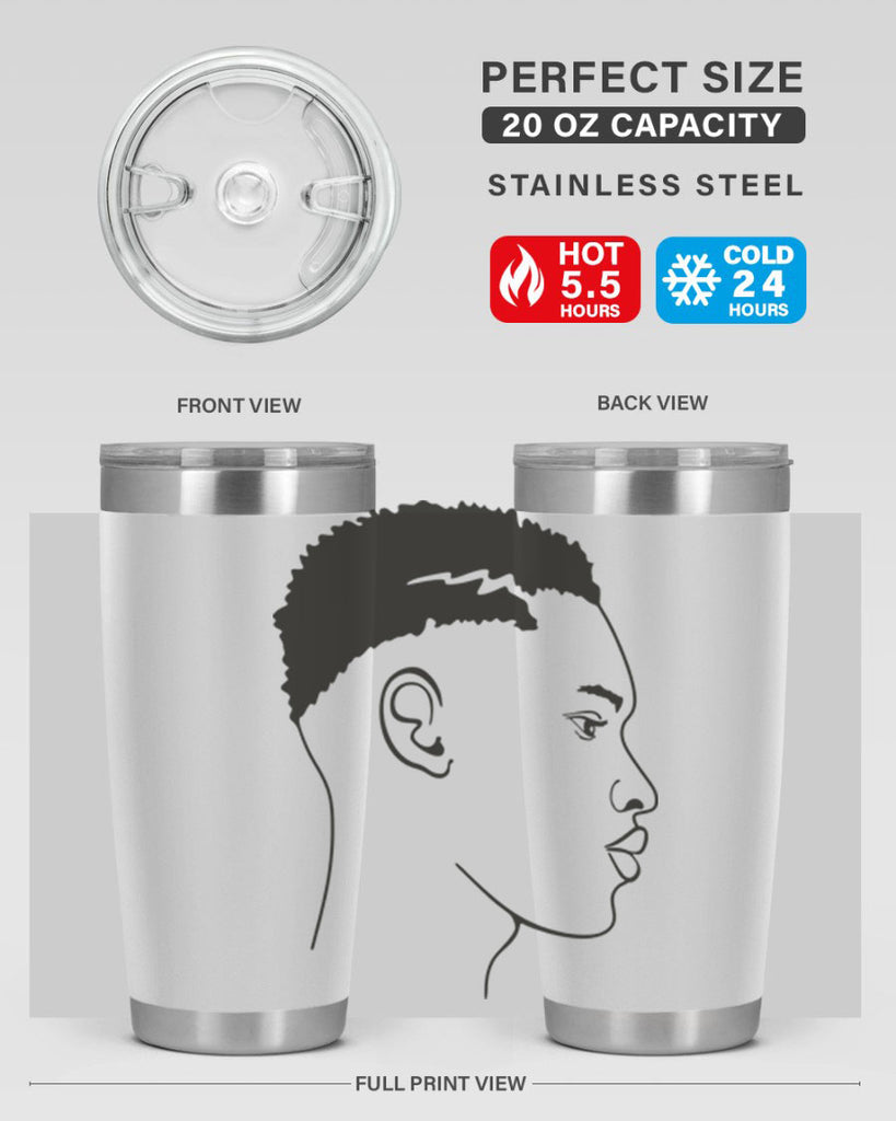 beardman 49#- black men - boys- tumbler