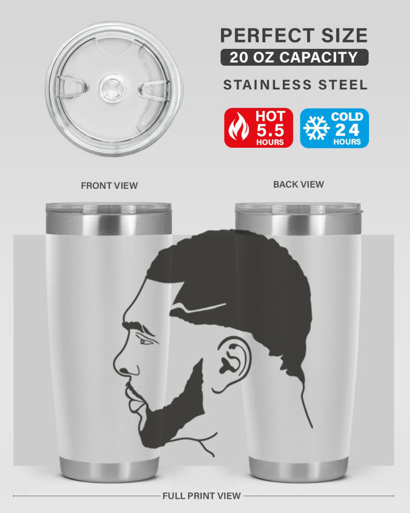 beardman 55#- black men - boys- tumbler