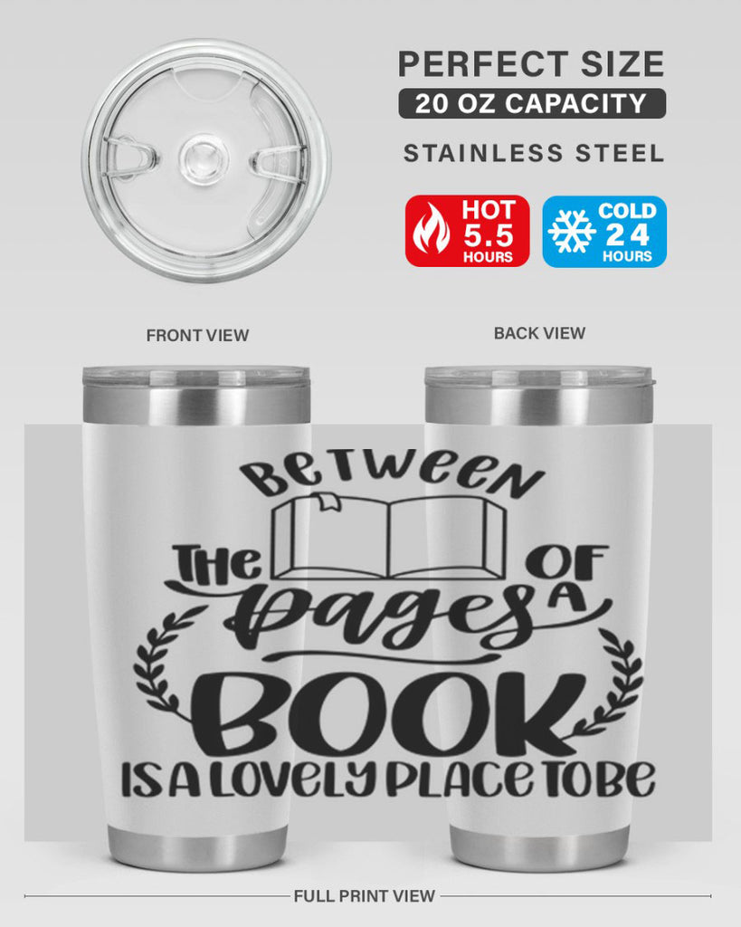 between the pages of a book 52#- reading- Tumbler
