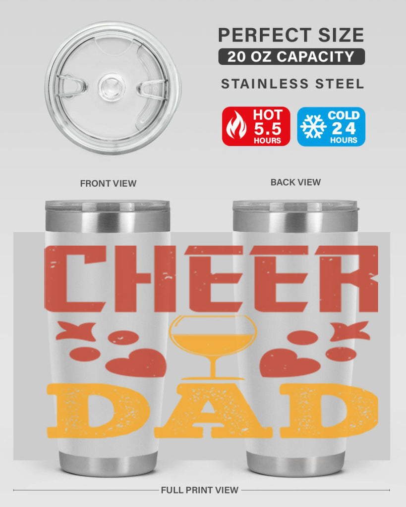 cheer dad 121#- fathers day- Tumbler