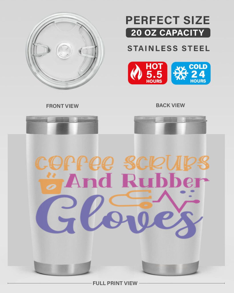 coffee scrubs and rubber gloves Style 392#- nurse- tumbler