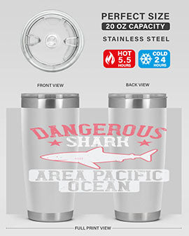 dangerous shark area pacific ocean Style 92#- shark  fish- Tumbler