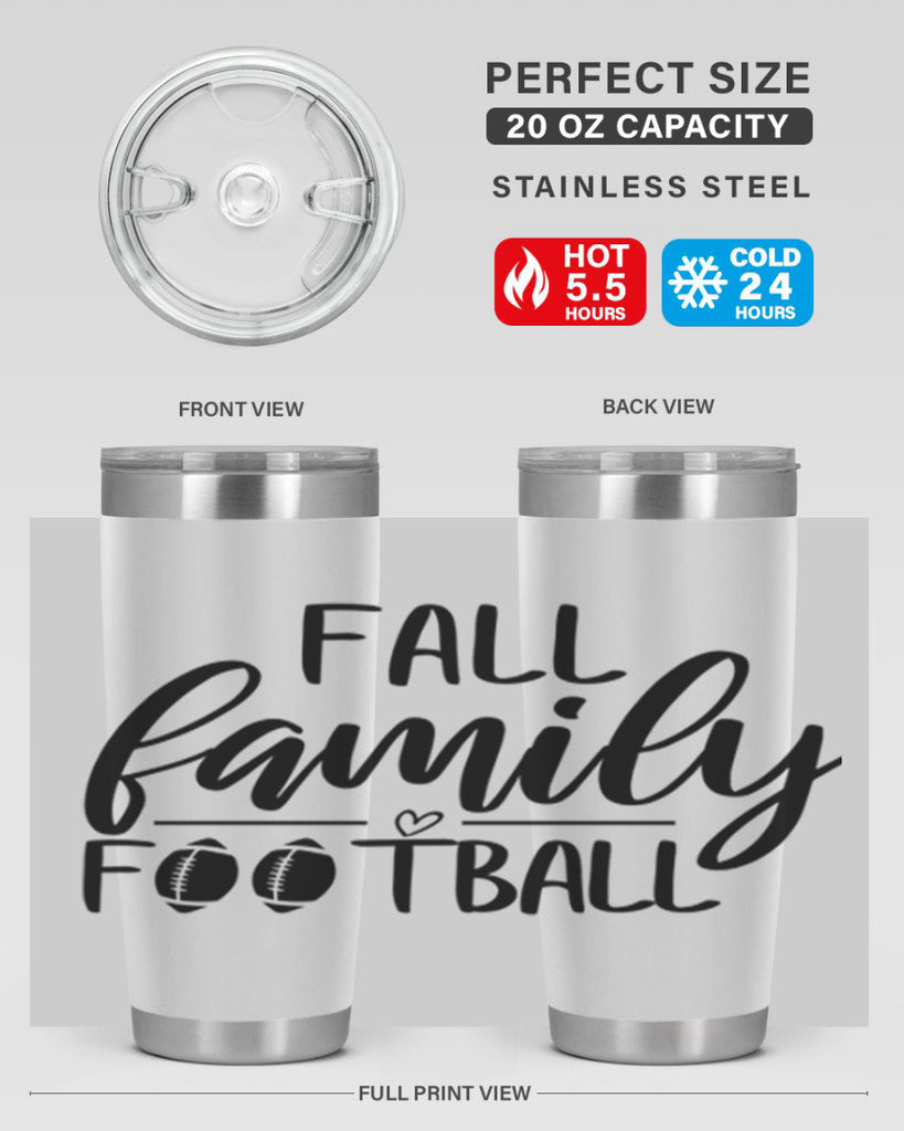 fall family football 100#- fall- Tumbler