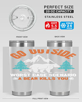 go outside worst case scenario a bear kills you  40#- Bears- Tumbler