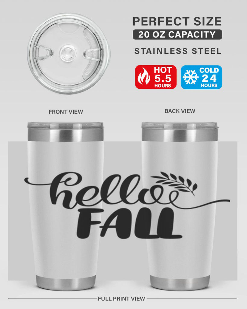 hello fall 54#- thanksgiving- Tumbler