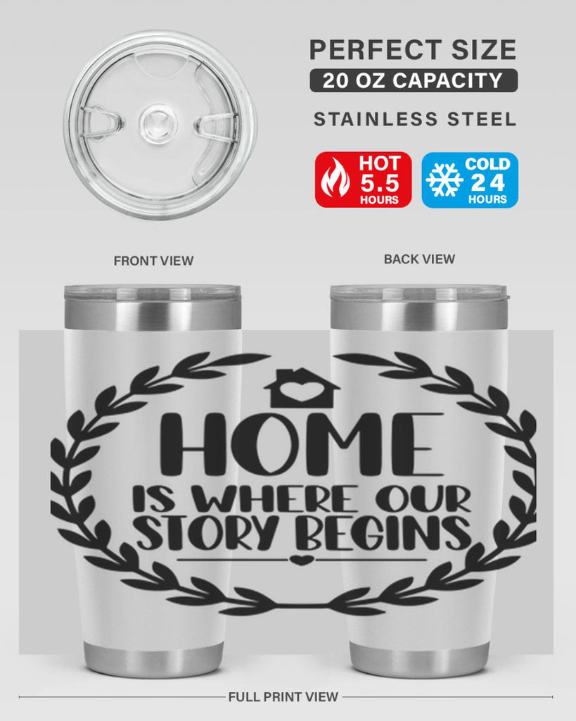 home is where our story begins 13#- home- Tumbler