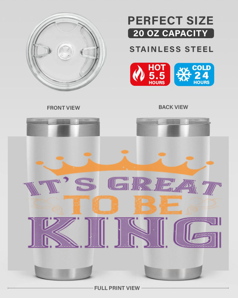 it’s great to be king 61#- mardi gras- Tumbler